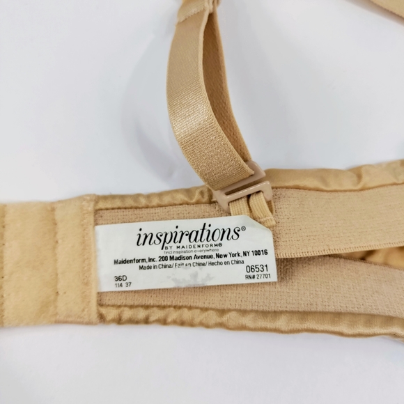 Maidenform Inspirations Dream Lift Multi Way Convertible Push Up Bra Beige 36D - Picture 7 of 11